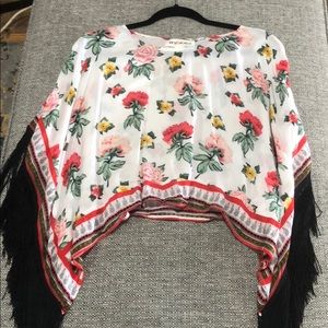 Poncho sleeve blouse